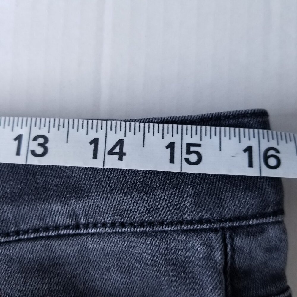 J Jill Womens Denim 5 Pocket Leggings Jeggings Vintage Black Wash Grunge Moto 10 - Picture 8 of 12